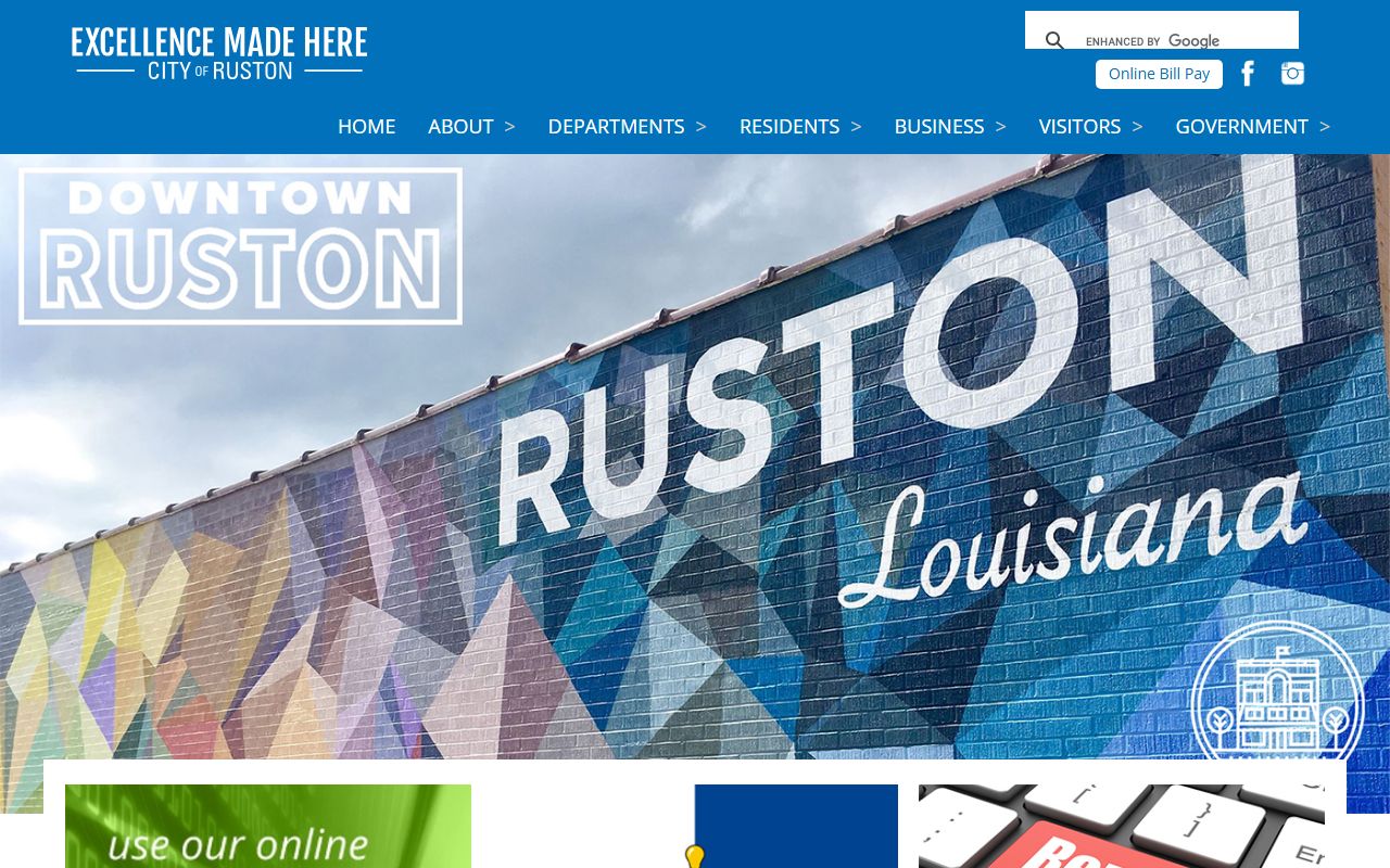 Ruston Police Department website for Ruston people search