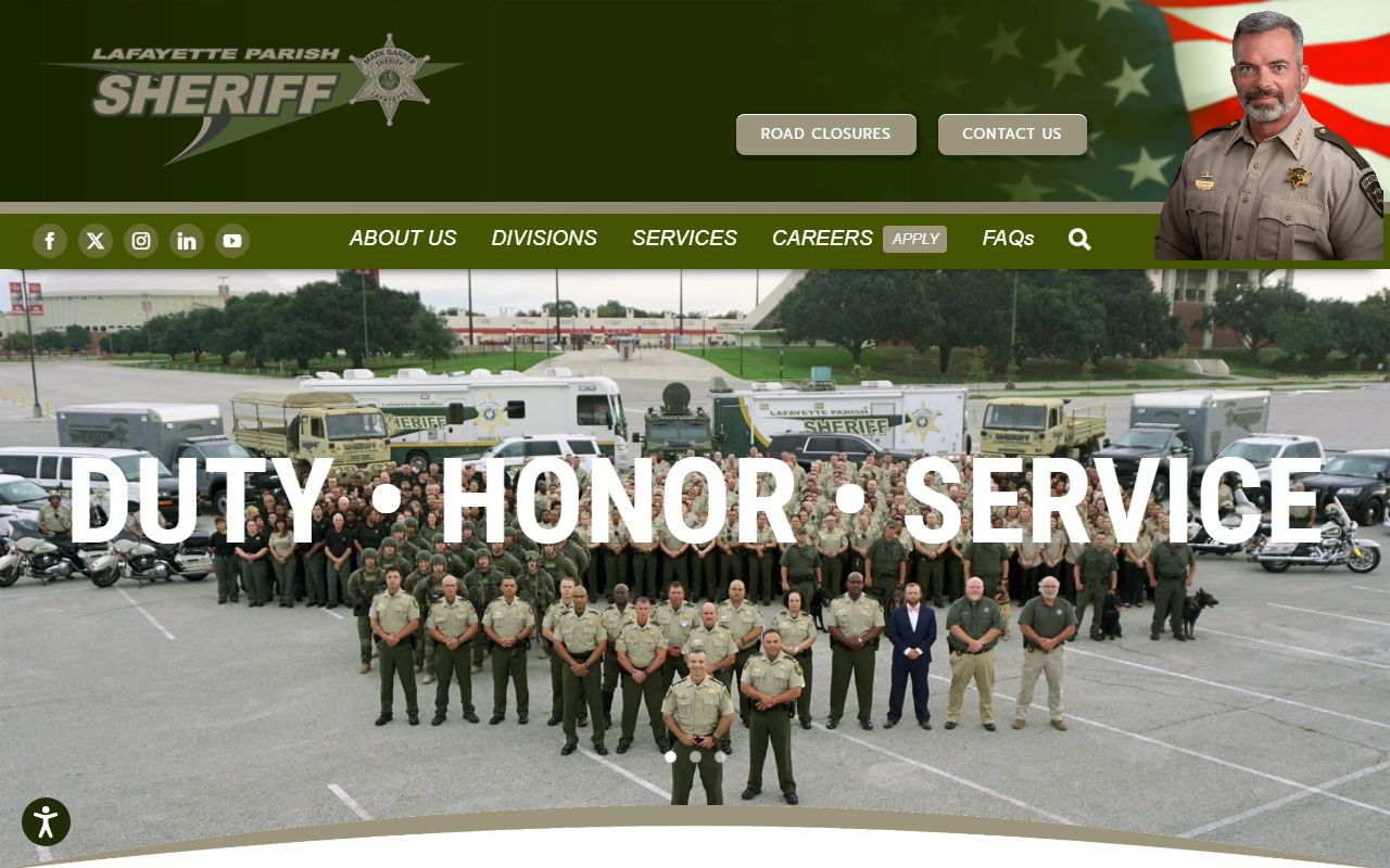 Lafayette Parish Sheriff website for Scott people search