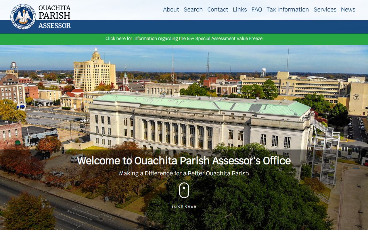 Ouachita Parish Assessor website for people search records